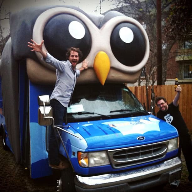 @invoker and @daveohoots roll the #hootbus at #SXSW