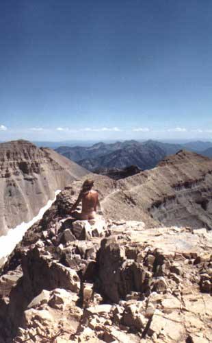 Free and nekkid atop Timanogos