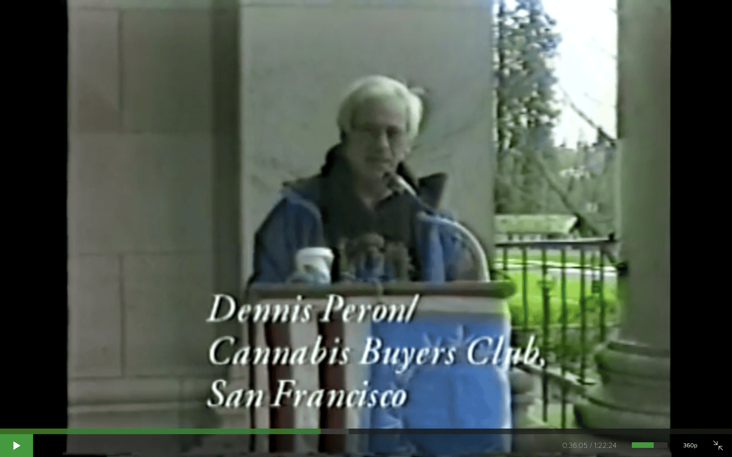 Dennis Peron at the podium