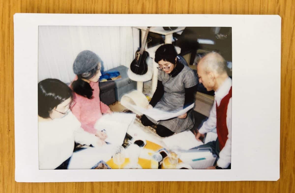 L-R Kazuko-san, Mitsuko-san, Ryoko-san and Yano-san geeking out on a project 
