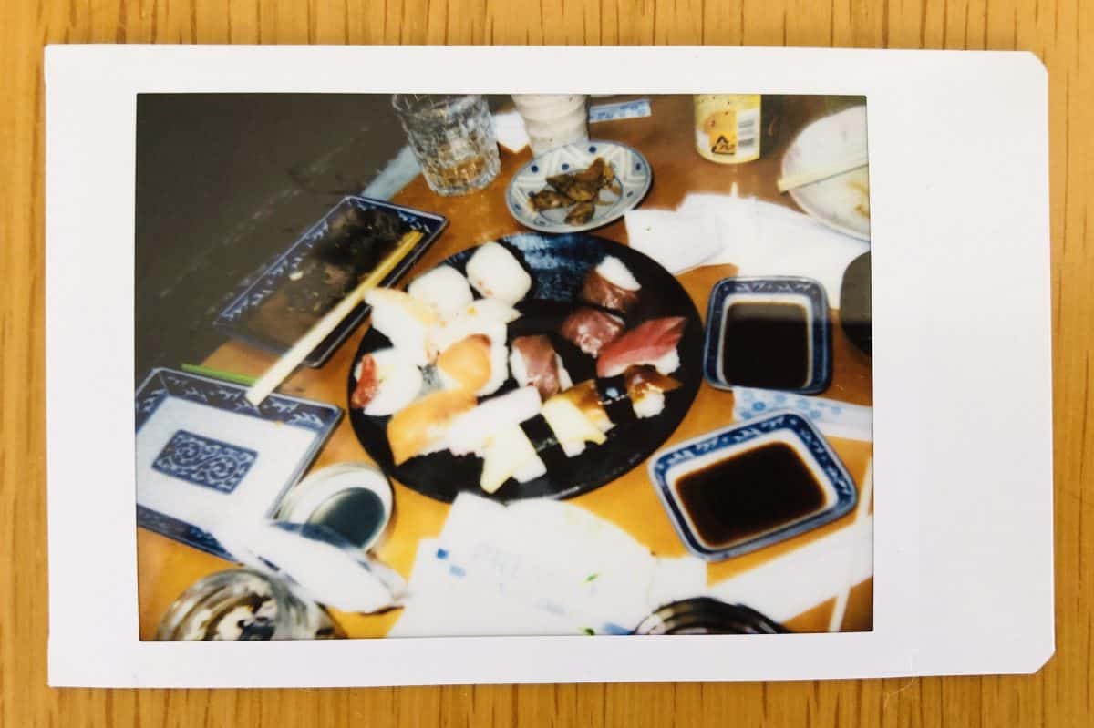 sushi and sashimi at Kojo Piano Club party