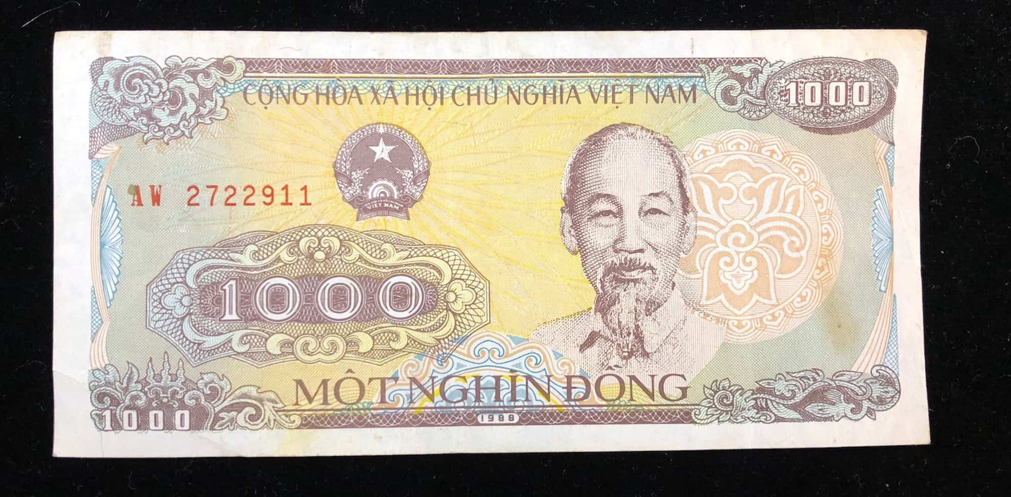 Vietnam: 1000 Dong (front)