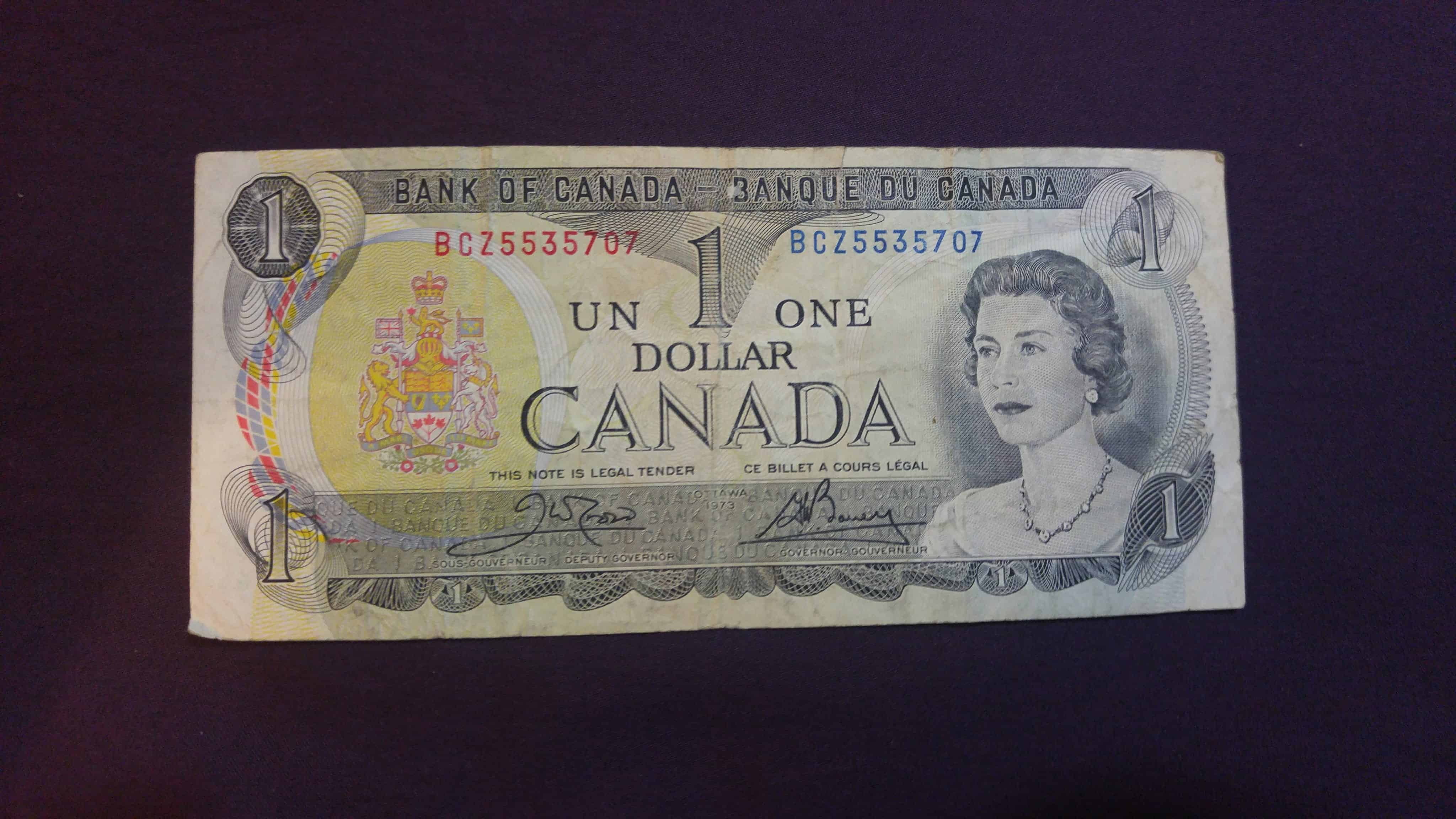Canada: 1 Dollar (featuring Queen Elizabeth 2 of UK) thanks to Pvt. Ben Rees CF