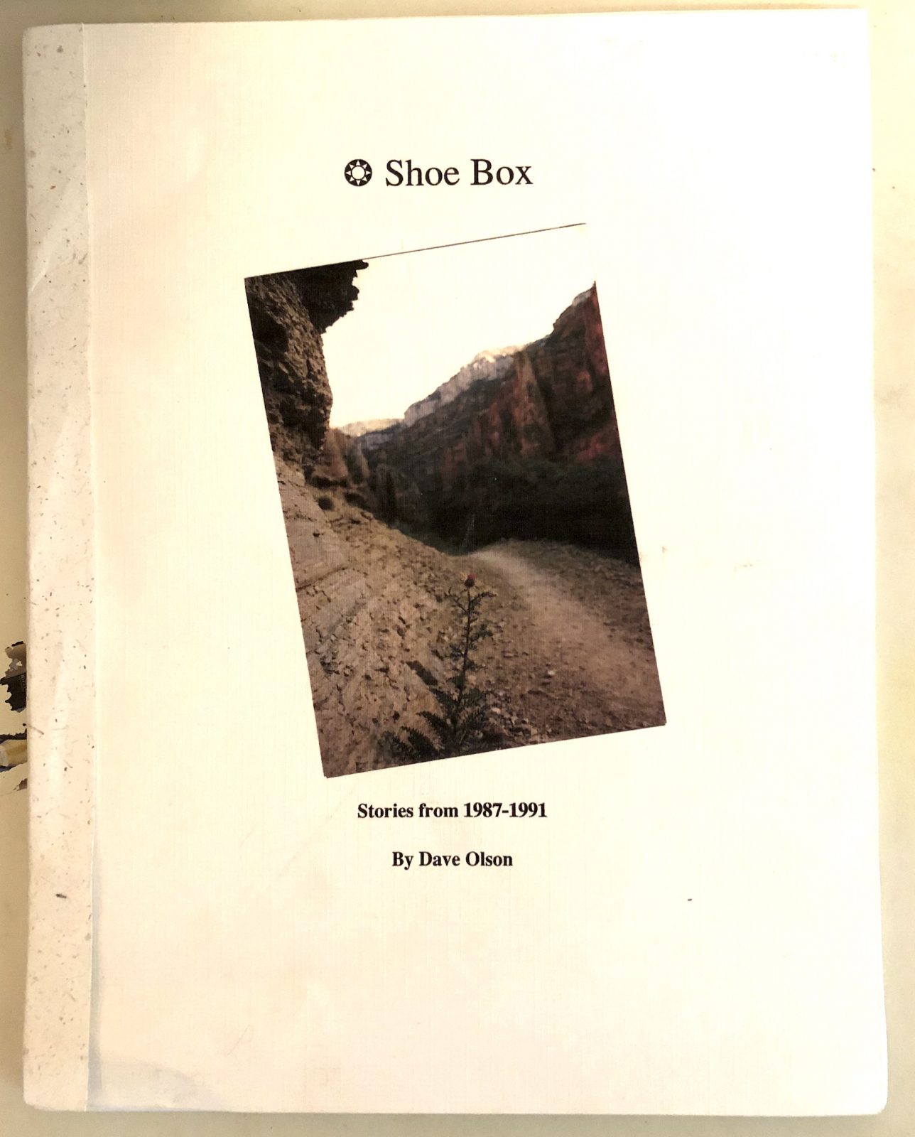 Shoebox, chapbook / front cover