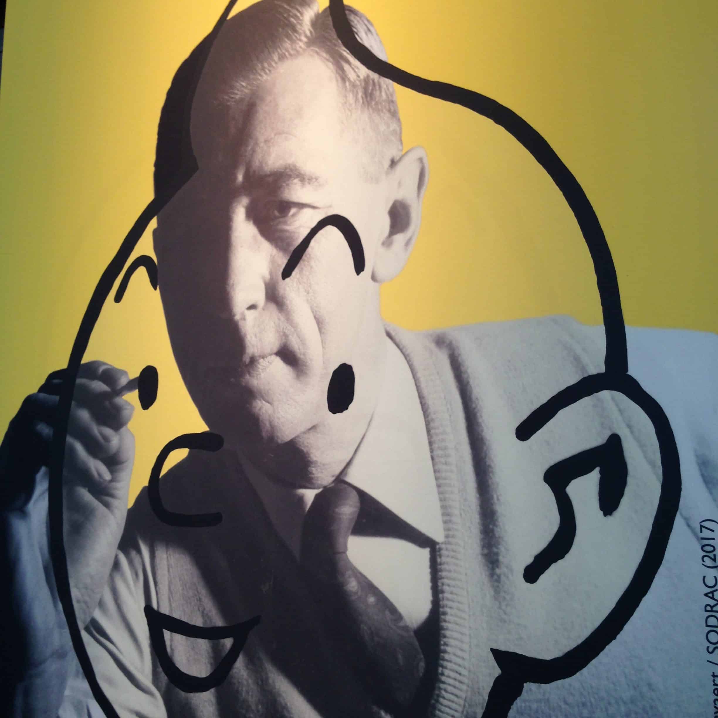 Québec City Exhibit art detail - Hergé draws Tintin